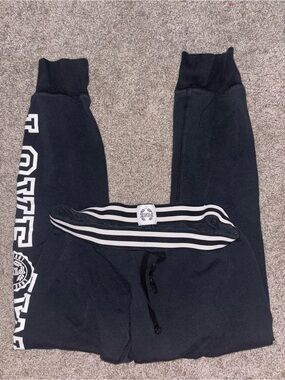 PINK Victoria’s secret Y2K Foldover Black Legging Joggers